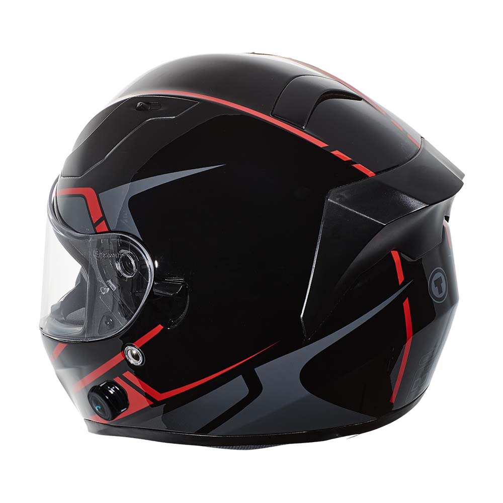 Bluetooth Motorcycle Helmet // Burnt Orange Visor // Red + White + Blue (M)  - MotorSpeeders Motorcycle Helmets - Touch of Modern