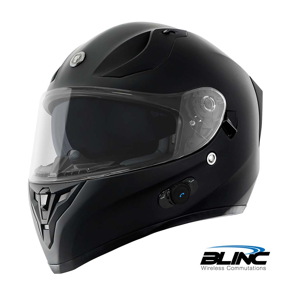 TORC T-15 Full Face Street Motorcycle Helmet with Bluetooth Matte Black