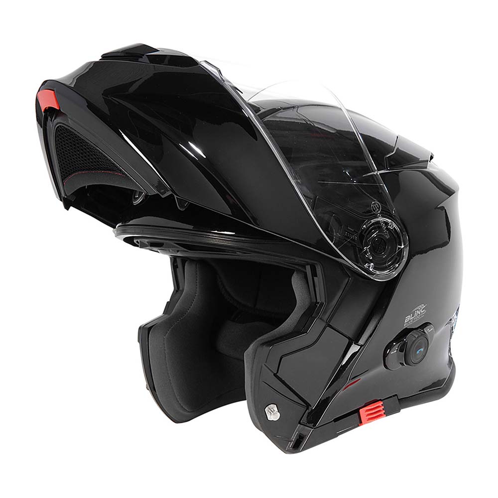 TORC T-28 Full Face Modular Motorcycle Helmet with Bluetooth Gloss Black