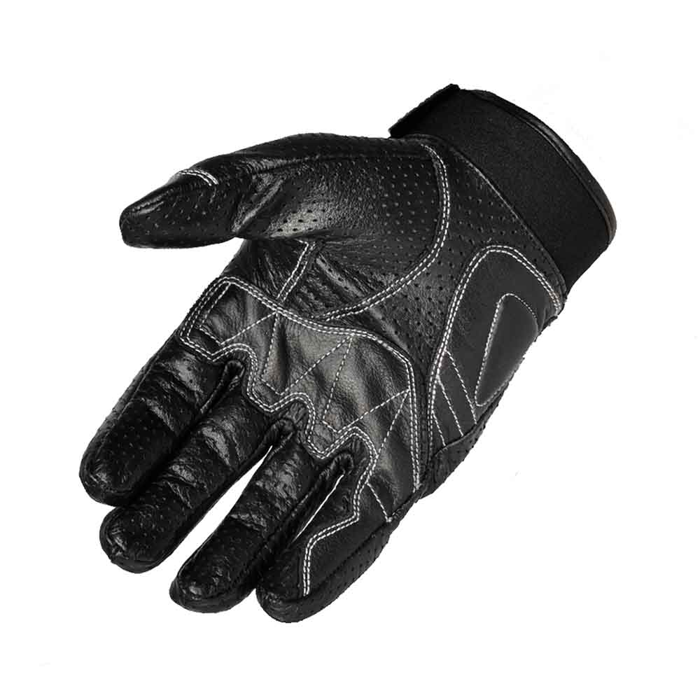 Oil-Tac Coppertech Leather Premium Riding Glove in Black Medium 7 / Black